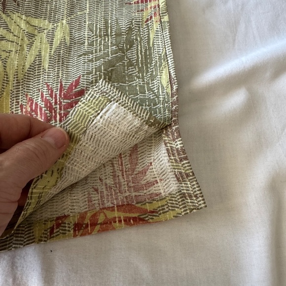 Men's Linen Blend Tropical Button Short Sleeve Dad Shirt Small Vintage Club Room - Picture 13 of 14